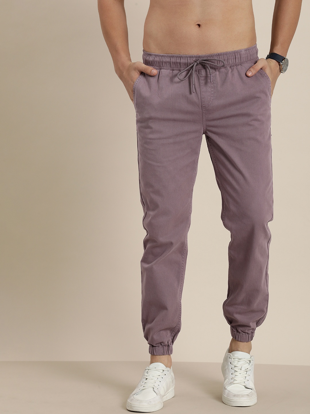 

HERE&NOW Men Joggers Trousers, Mauve