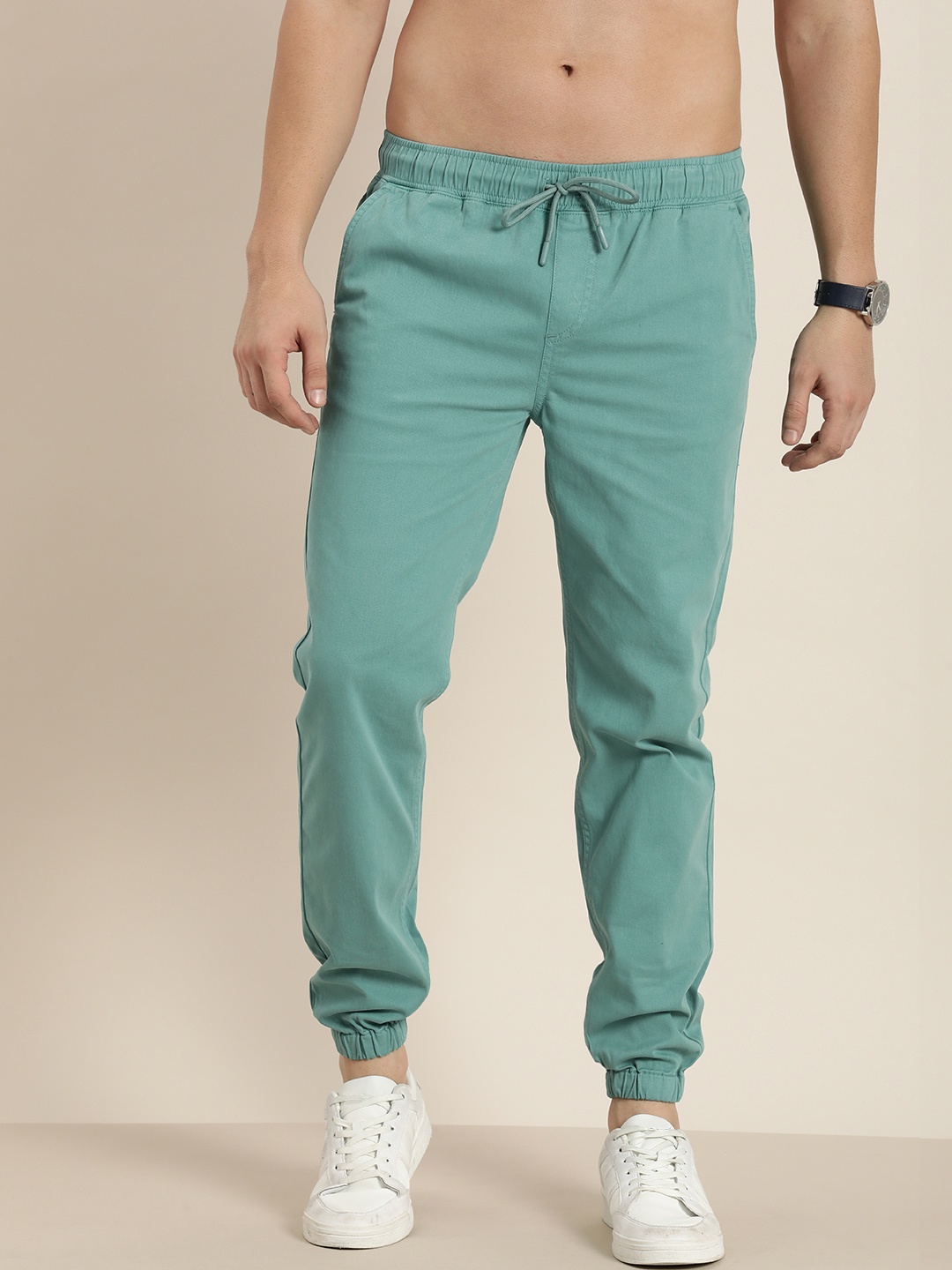 

HERE&NOW Men Joggers Trousers, Green