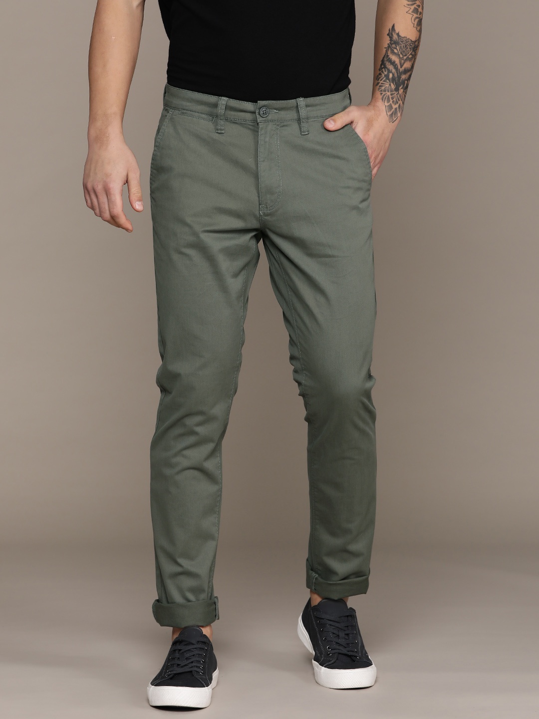 

Nautica Men Slim Fit Chinos Trousers, Charcoal