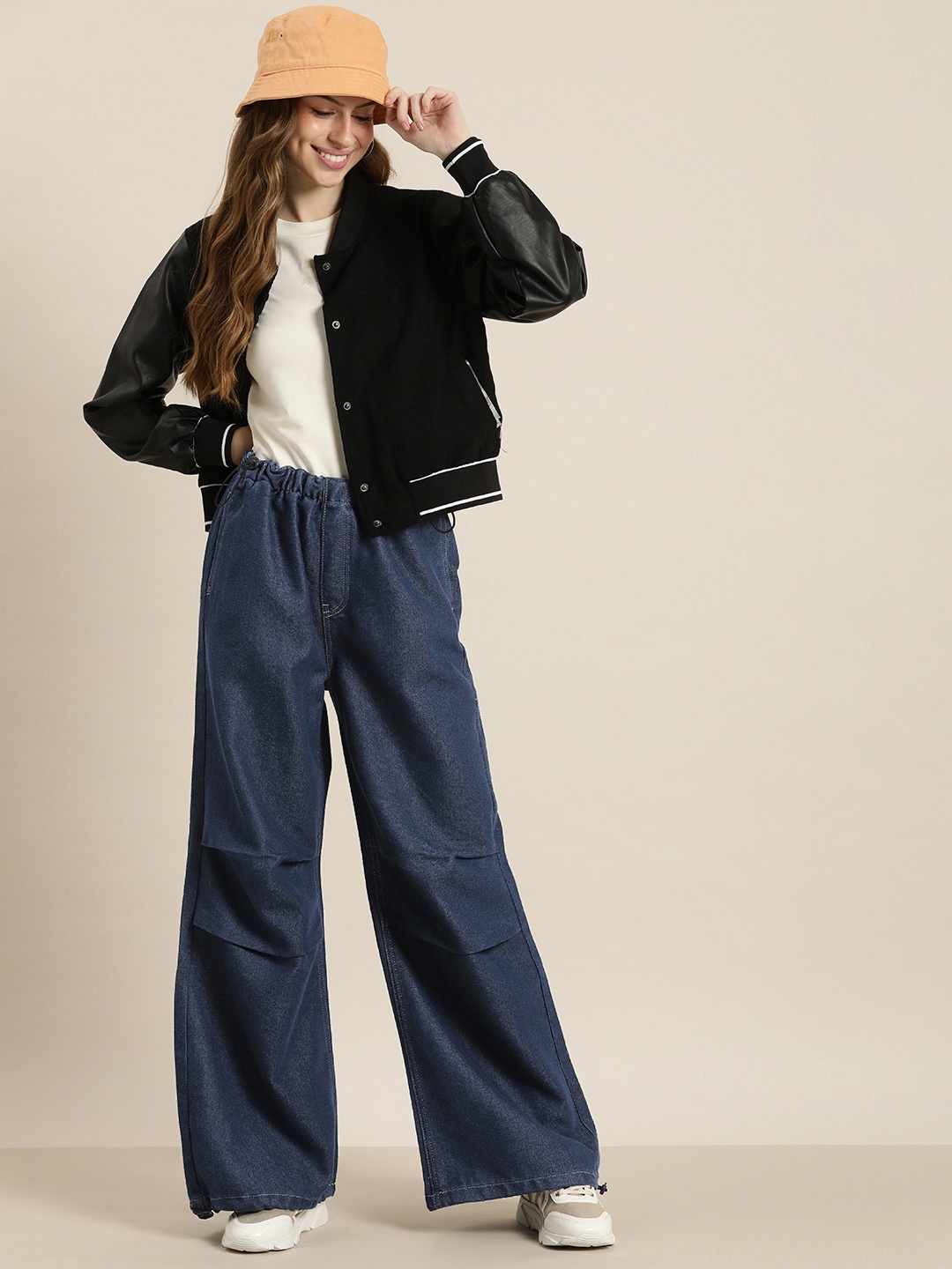 

HERE&NOW Women Slouchy Fit Jeans, Blue