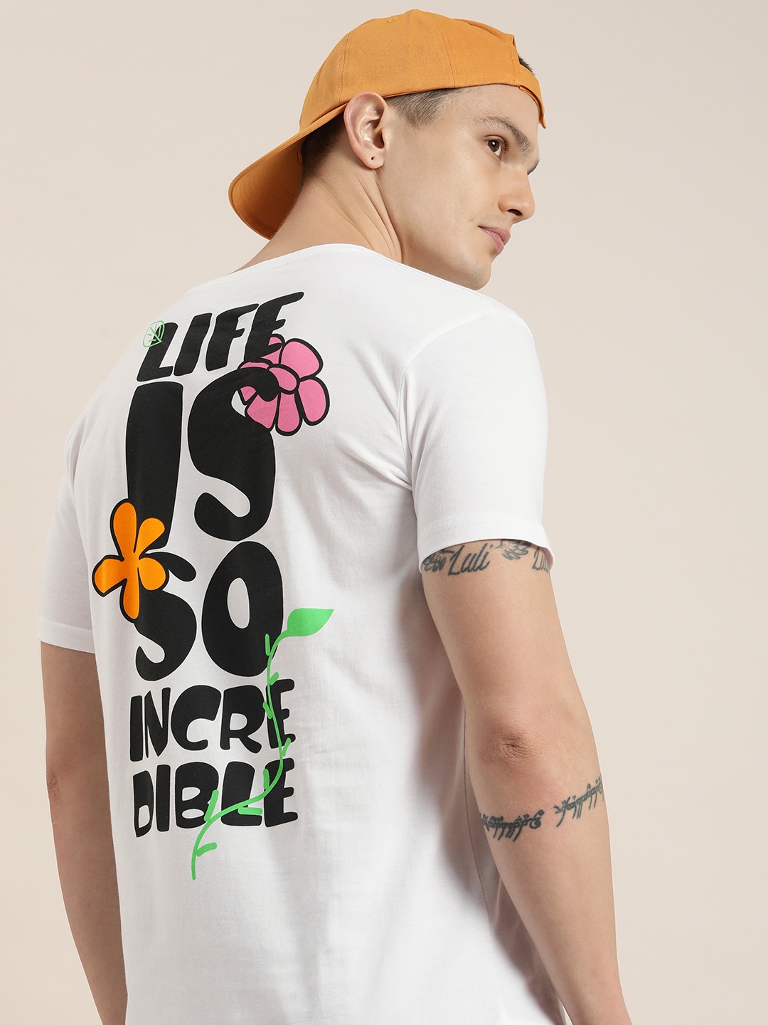 

Moda Rapido Typography Printed Pure Cotton T-shirt, White