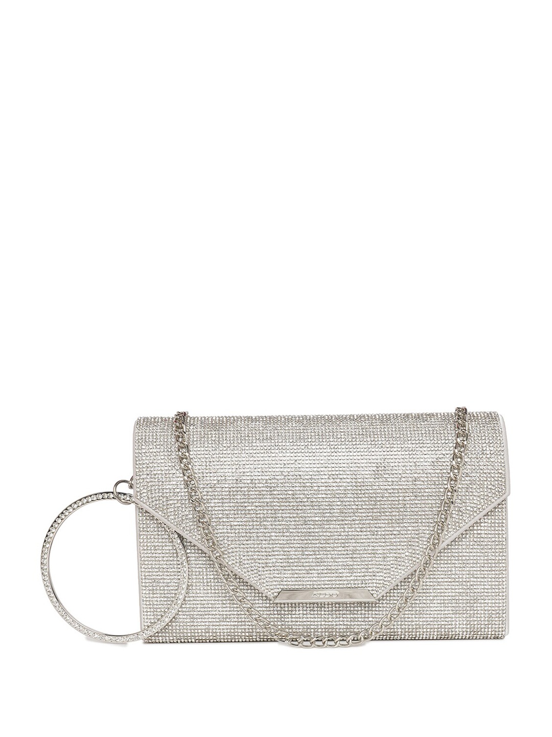 

ALDO Embellished Envelope Clutch, Silver