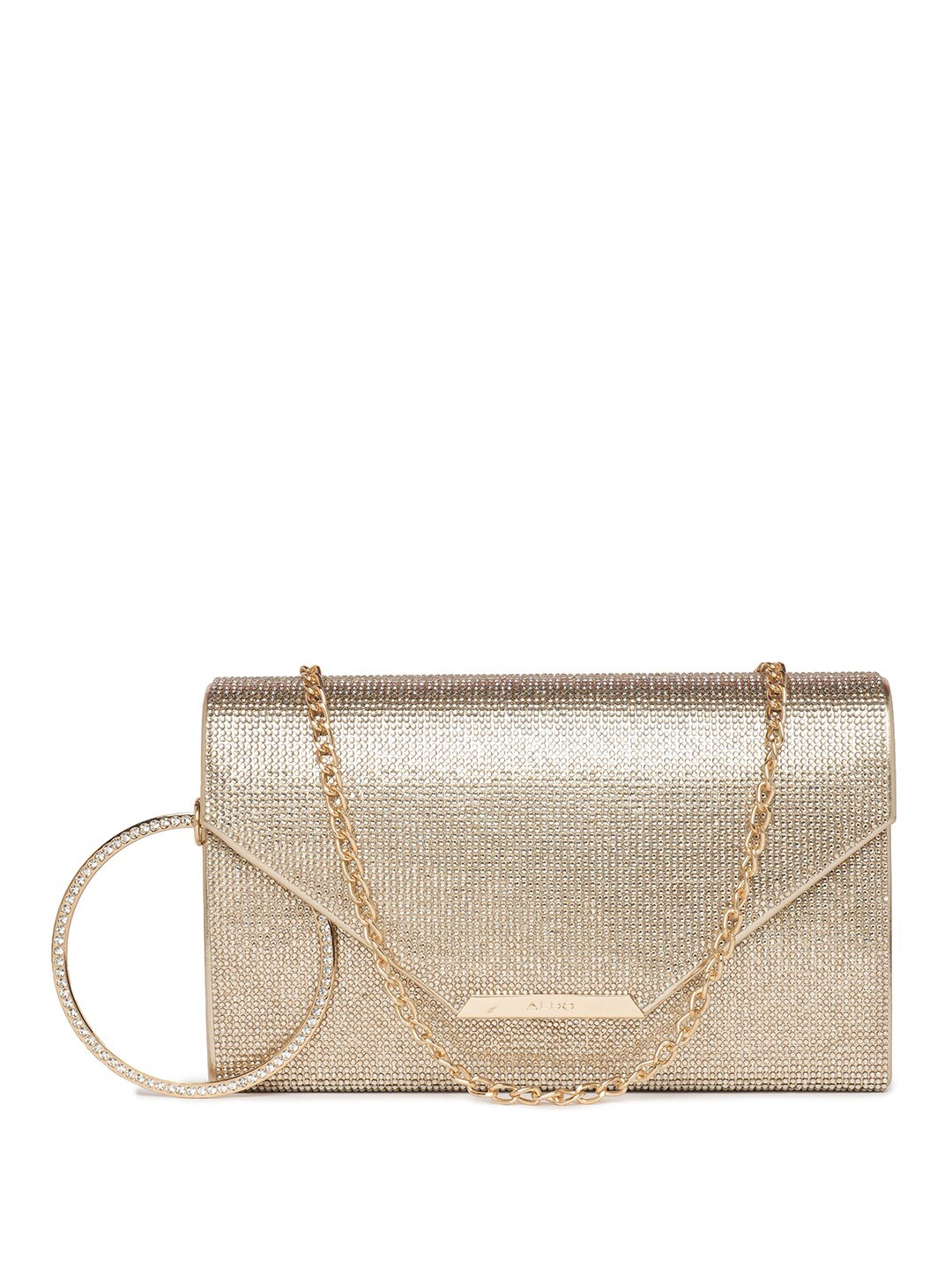 

ALDO Embellished Envelope Clutch, Gold