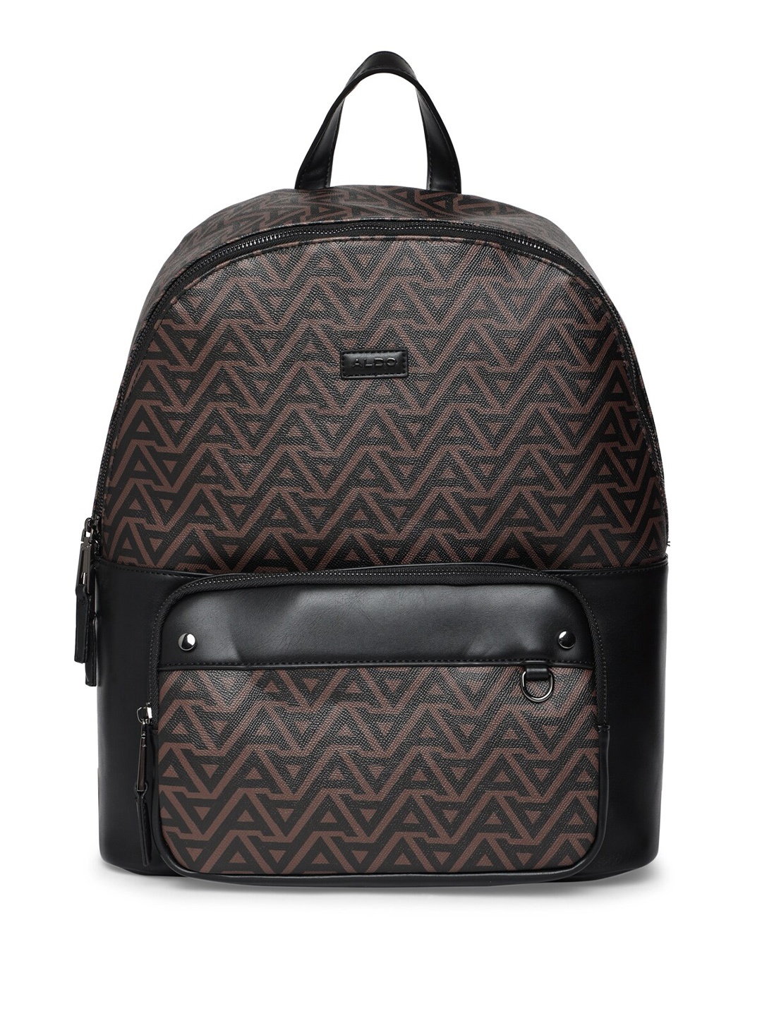 

ALDO Men Geometric Printed Backpack, Brown