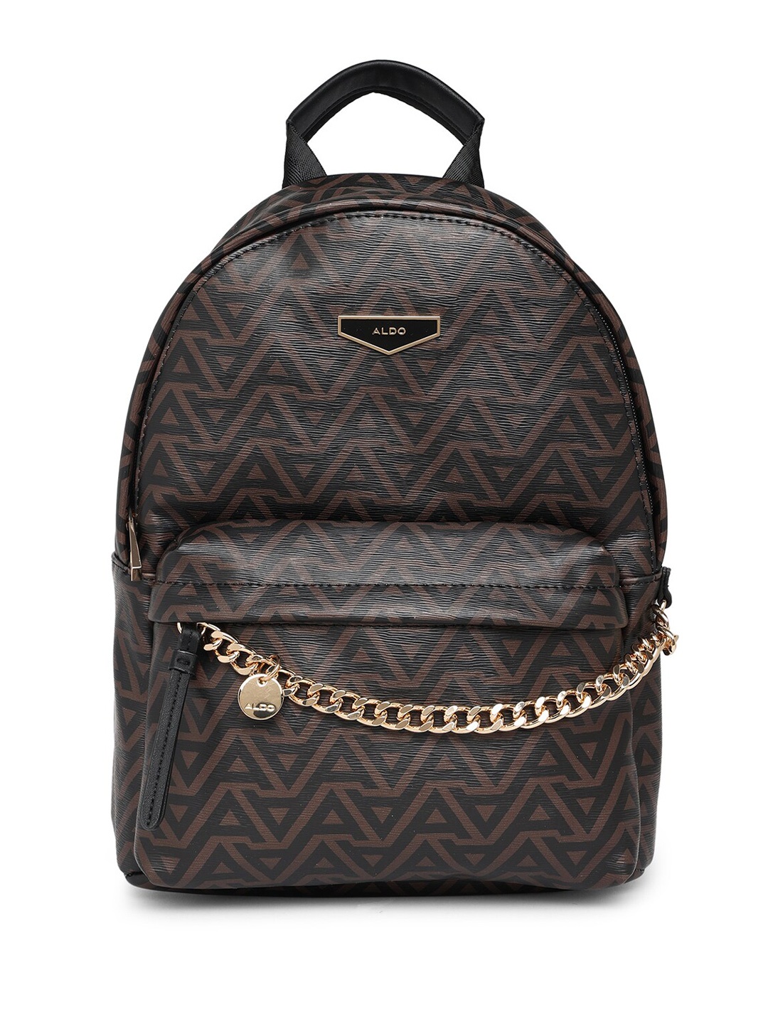 

ALDO Men Geometric Printed Backpack, Black