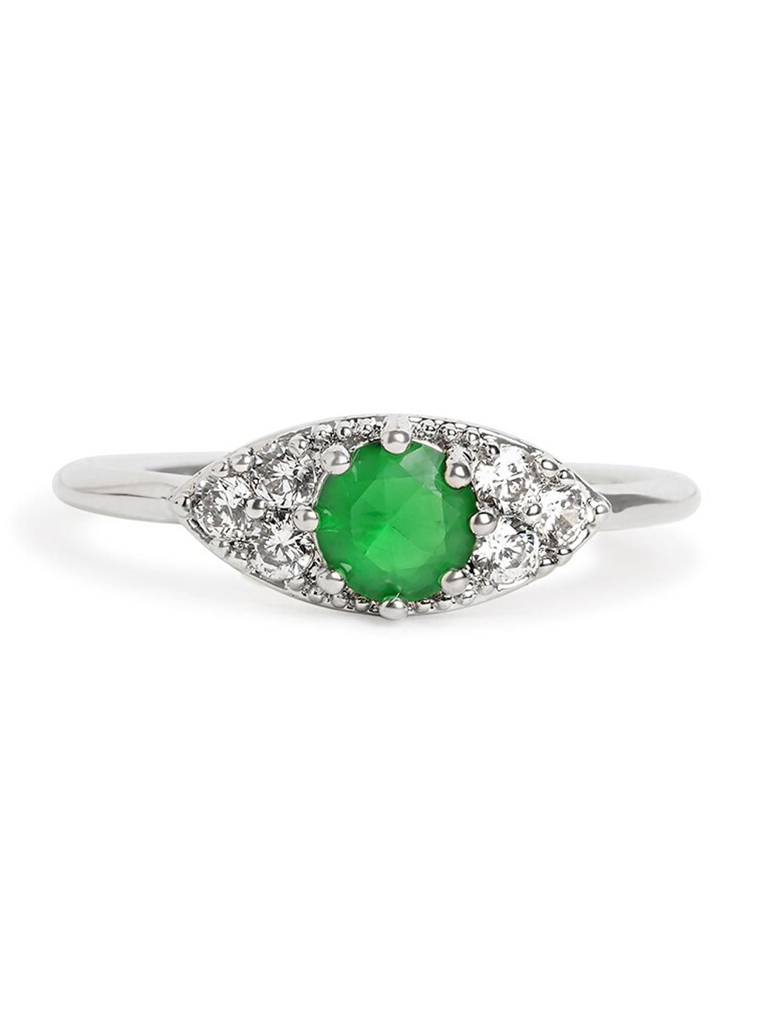 

ALDO Silver-Plated Stone-Studded Finger Ring