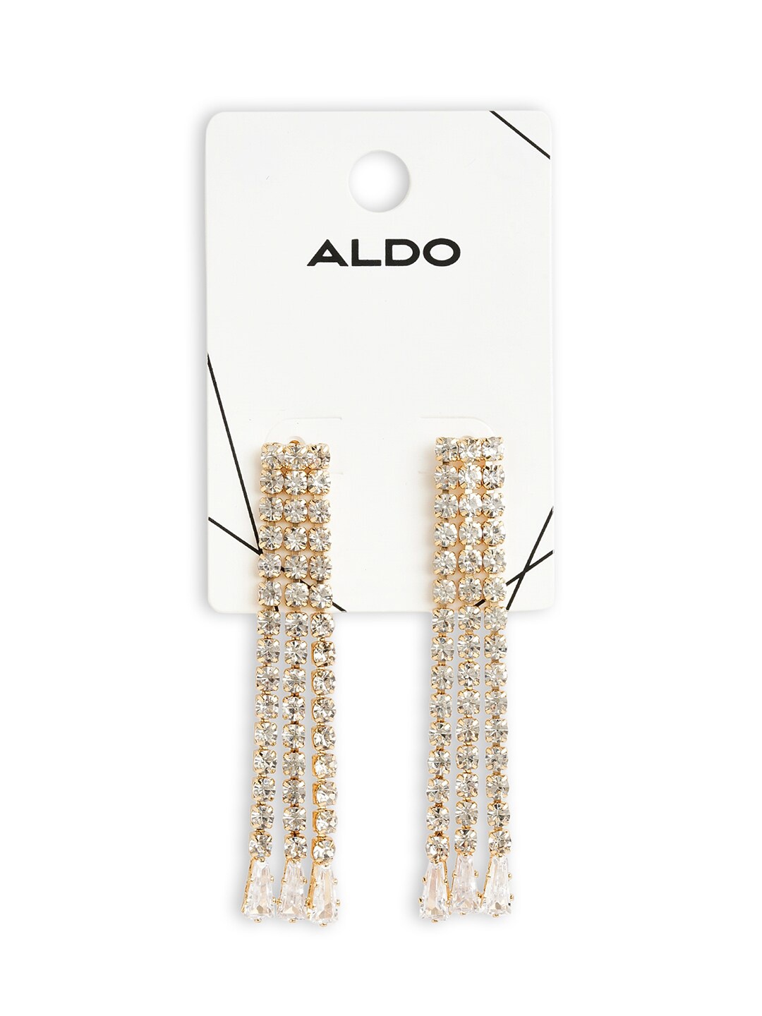 

ALDO Artificial Stones Classic Drop Earrings, Gold