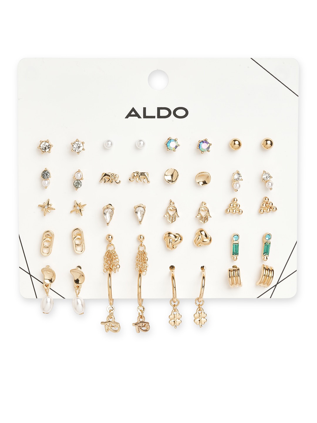 

ALDO Artificial Stones Classic Studs Earrings, Blue