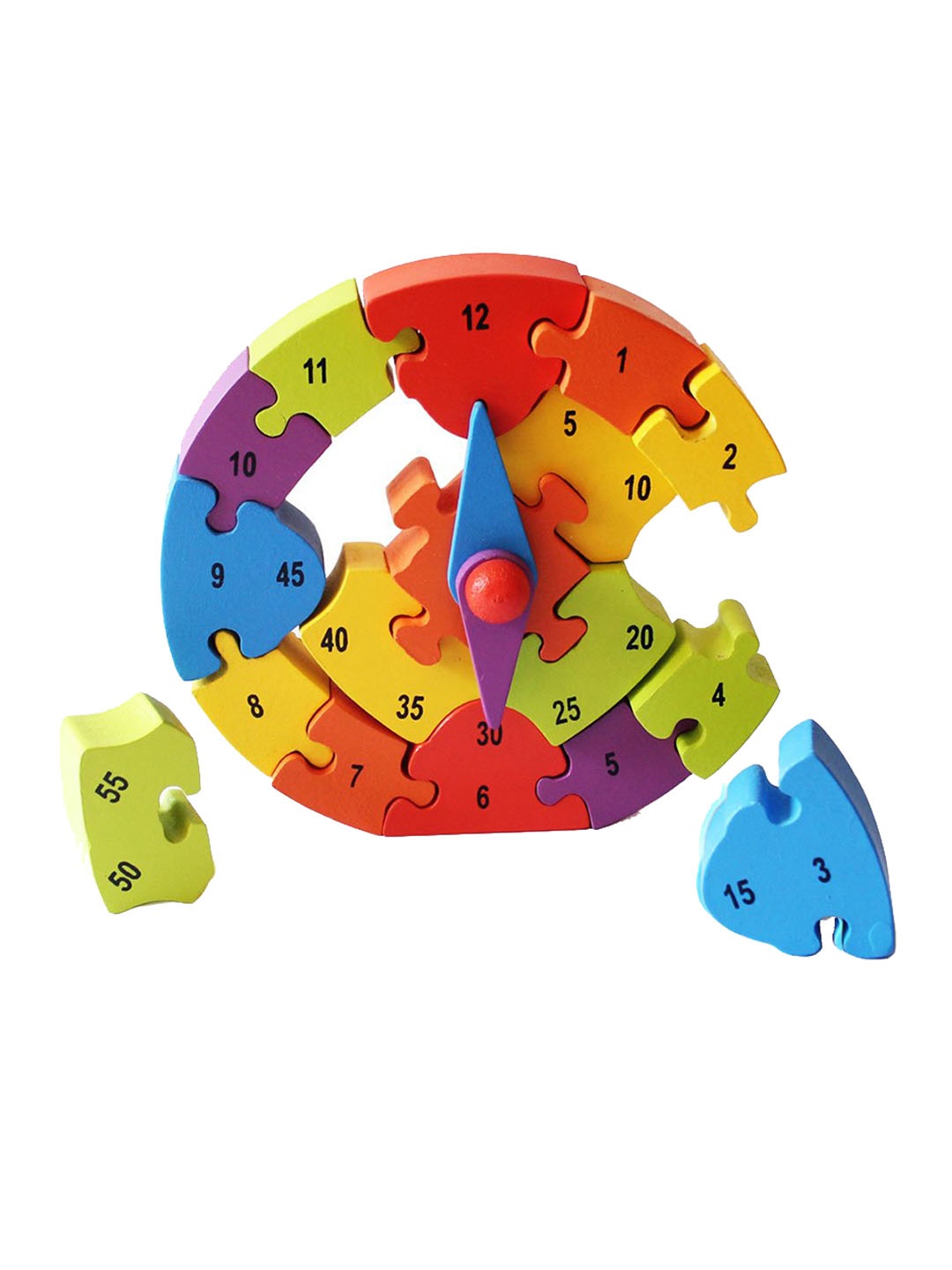 

shumee Kids Jigsaw Puzzle-3D Clock, Red