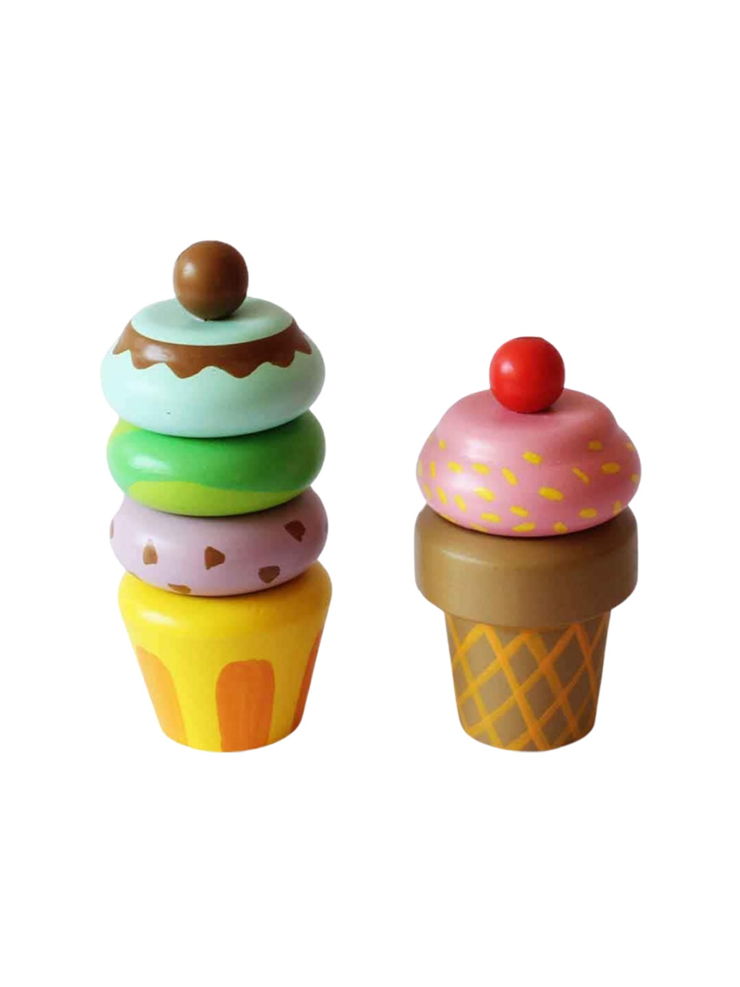 

shumee Kids Wooden Ice Cream Magnetic Set Activity Toys And Games, Green