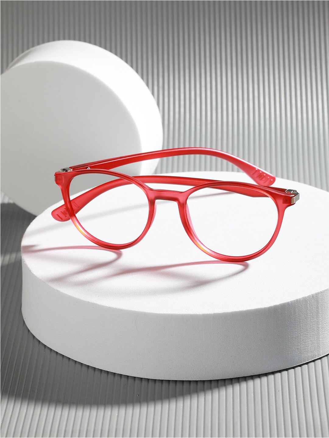 

ENRICO Kids Full Rim Round Frames, Red