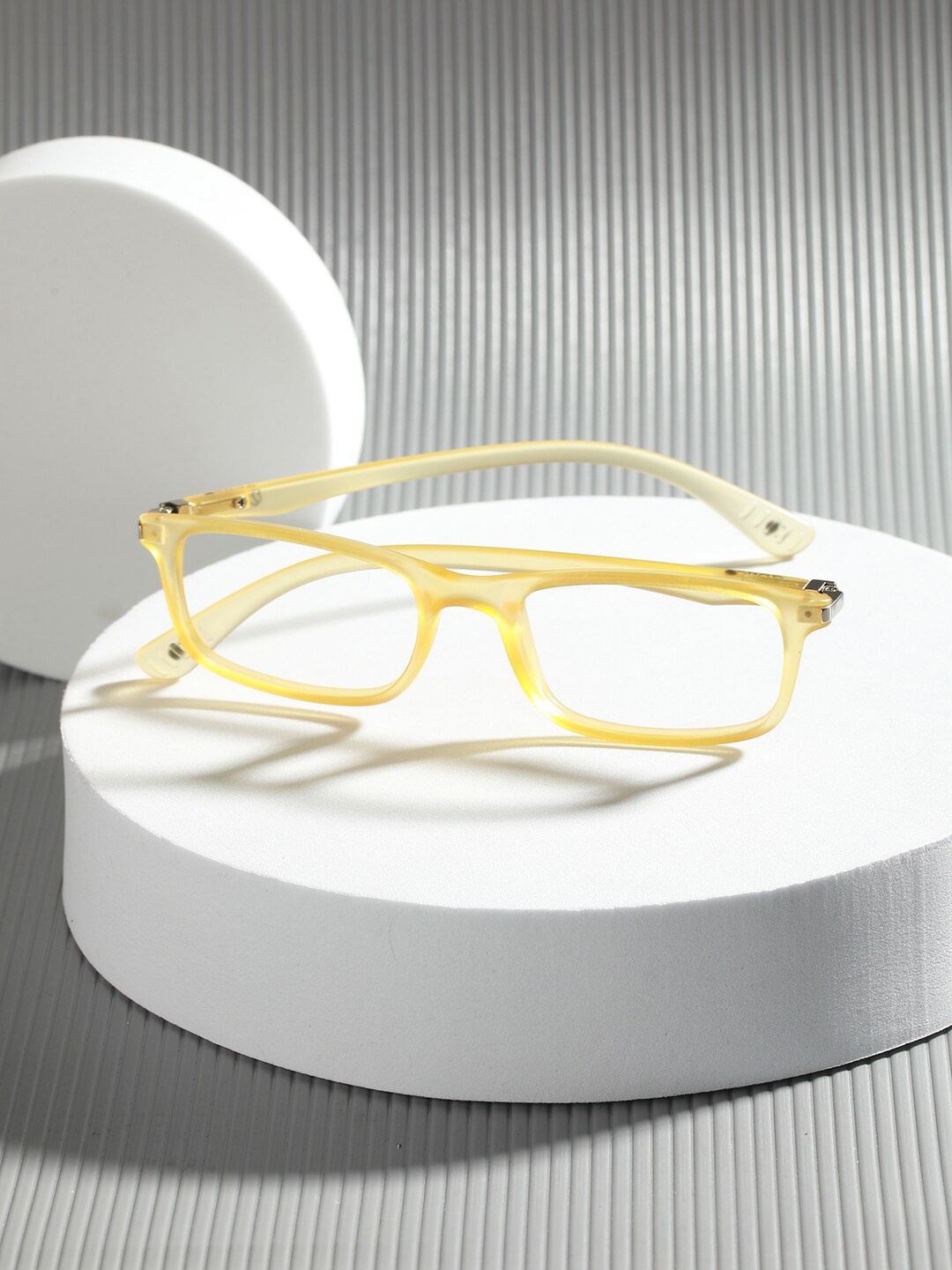 

ENRICO Kids Full Rim Computer Glasses Rectangle Frames, Yellow