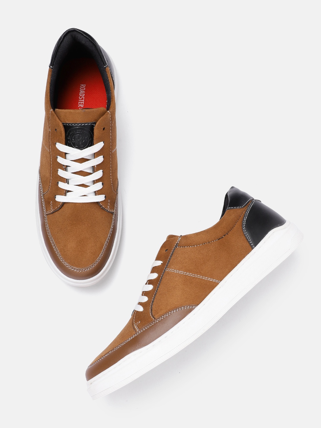 

The Roadster Lifestyle Co. Men Contrast Sole Sneakers, Tan