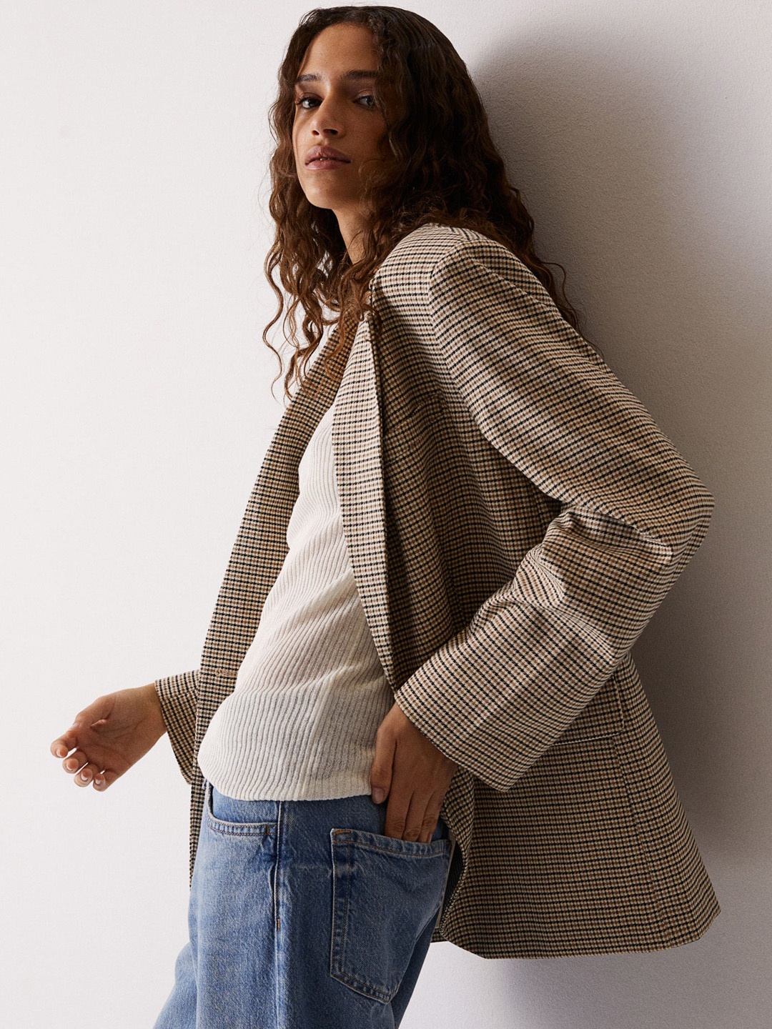 

H&M Oversized Blazer, Brown