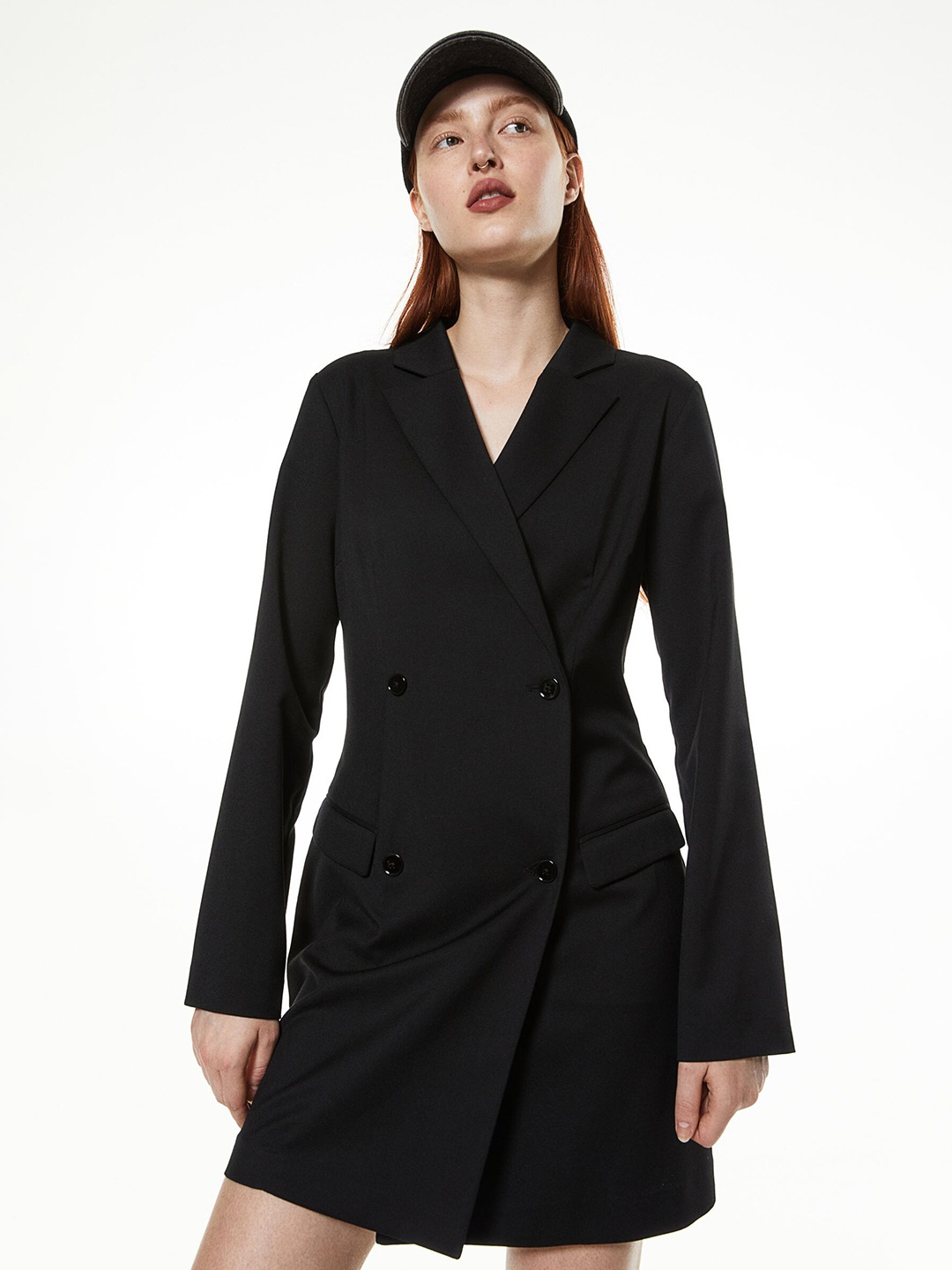 

H&M Double-Breasted Blazer Dress, Black