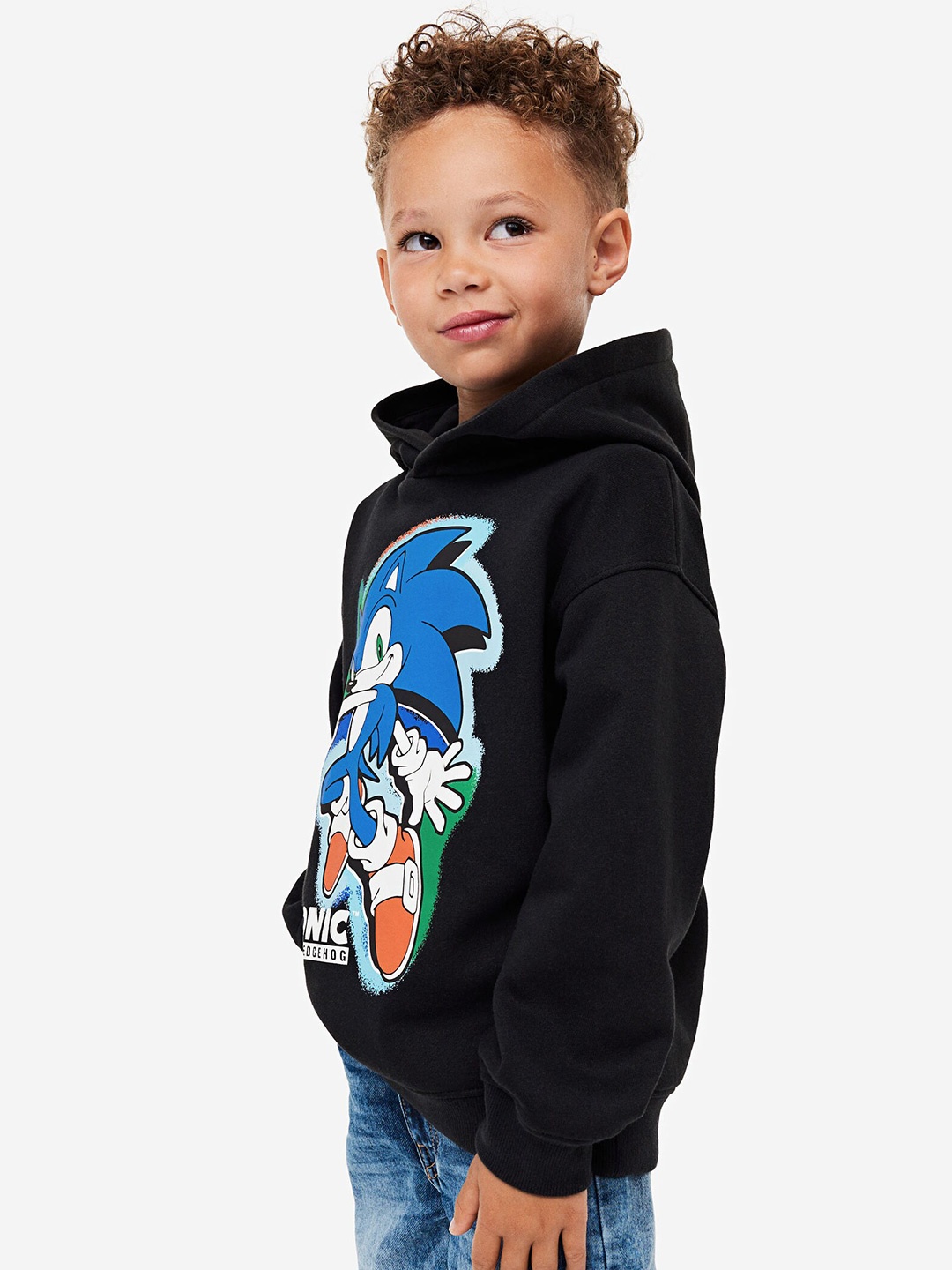 

H&M Boys Printed Hoodie, Black