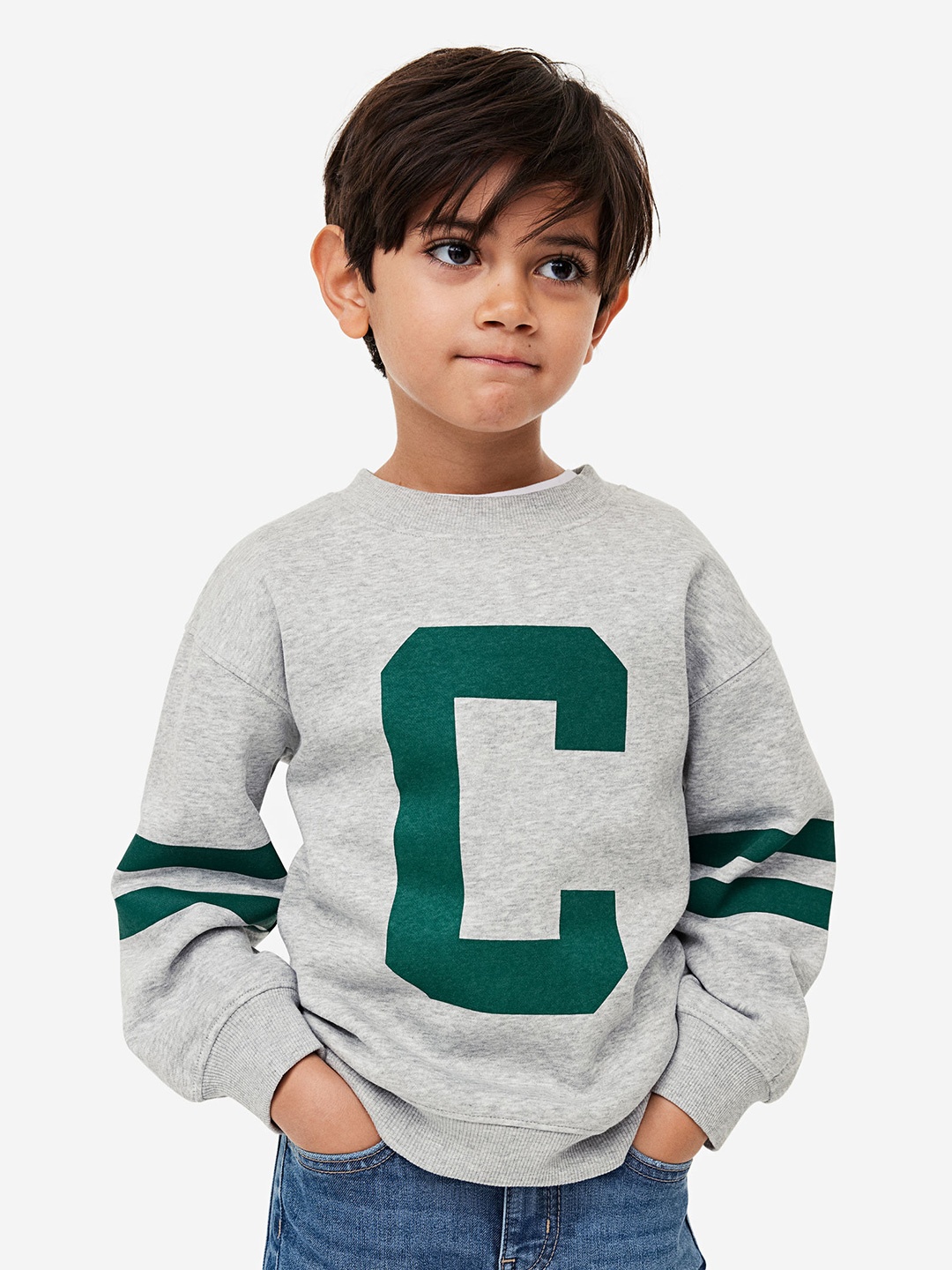 H&M Boys Oversized Sweatshirt, Grey