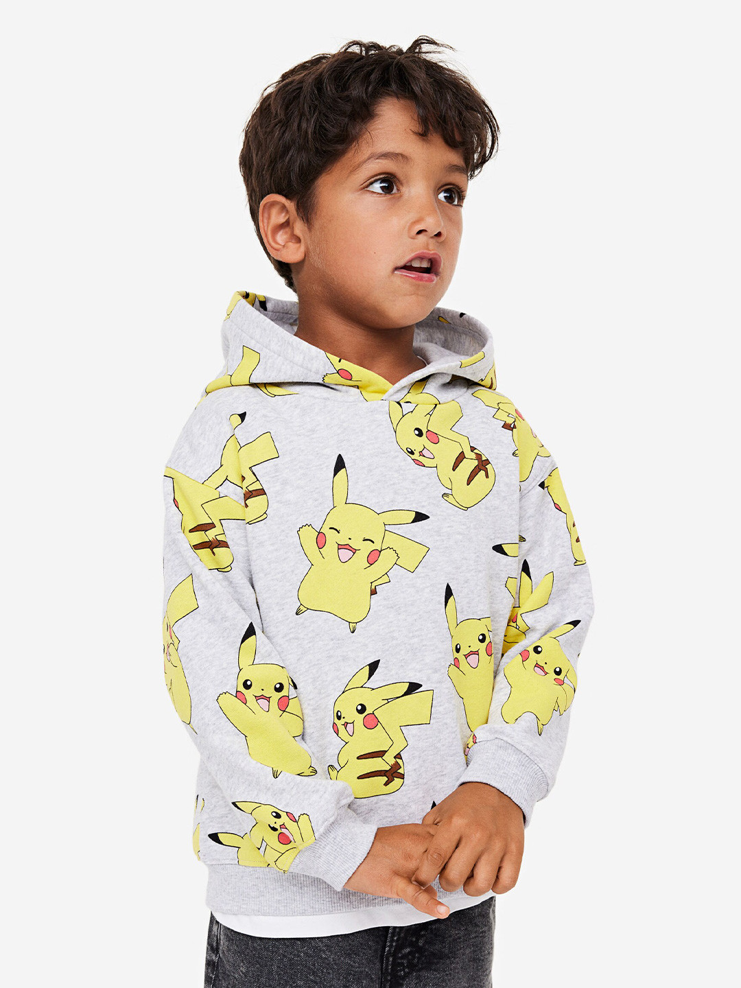 

H&M Boys Printed Hoodie, Grey