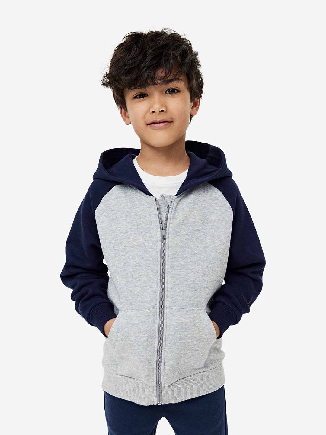 

H&M Boys Zip-Through Hoodie, Grey