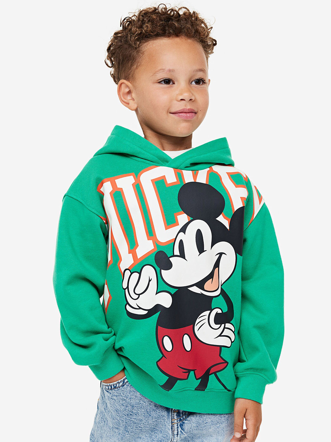 

H&M Boys Printed Hoodie, Green