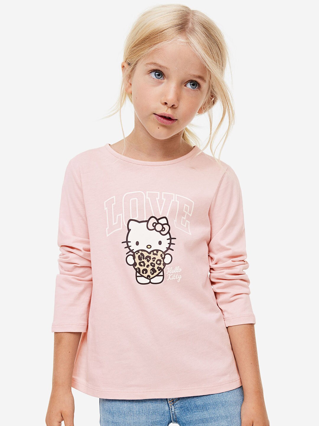

H&M Girls Pure Cotton 2-Pack Long-Sleeved Jersey Tops, Pink