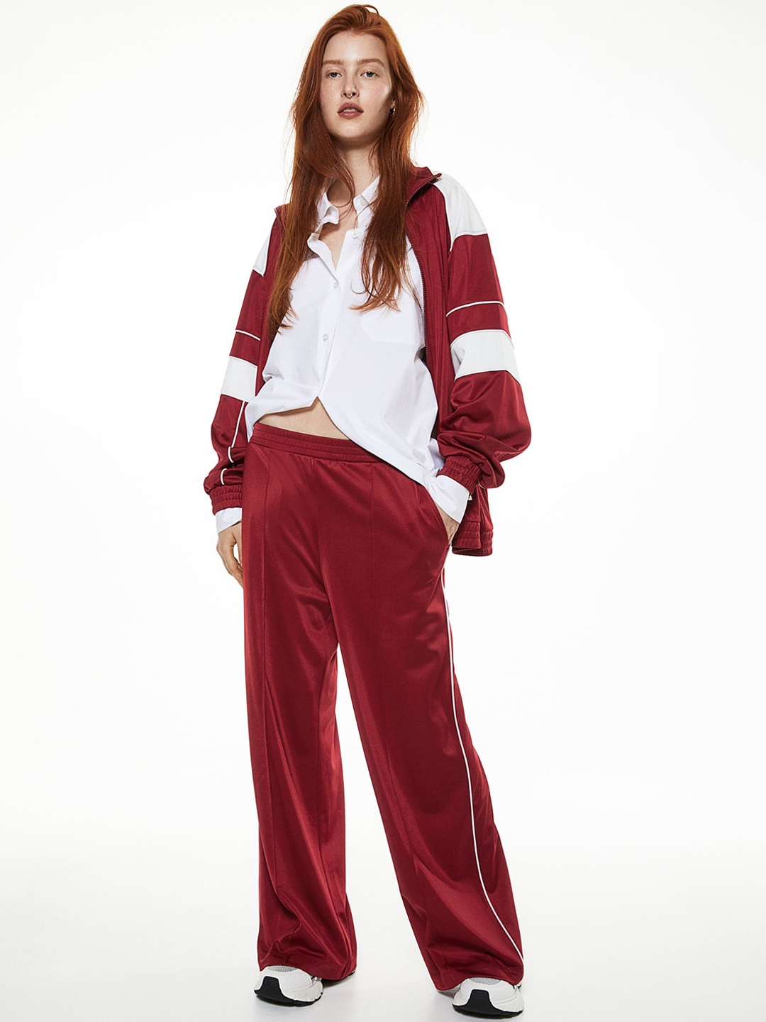 

H&M Women Track Pants, Red