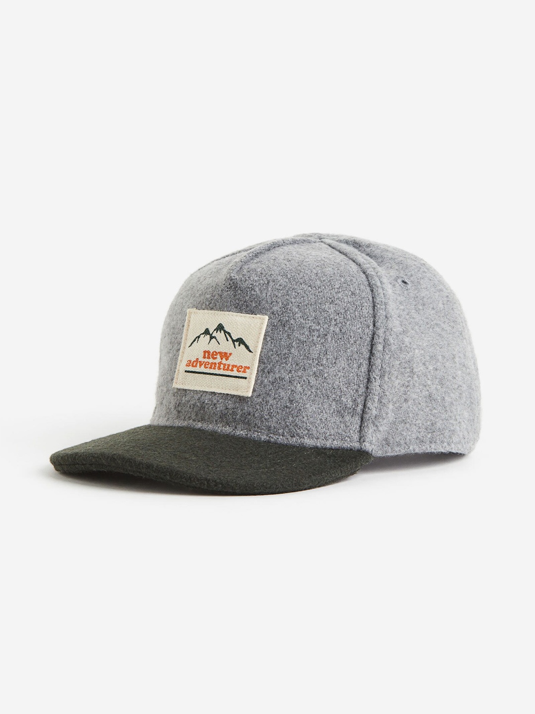 

H&M Boys Appliqued Cap, Grey