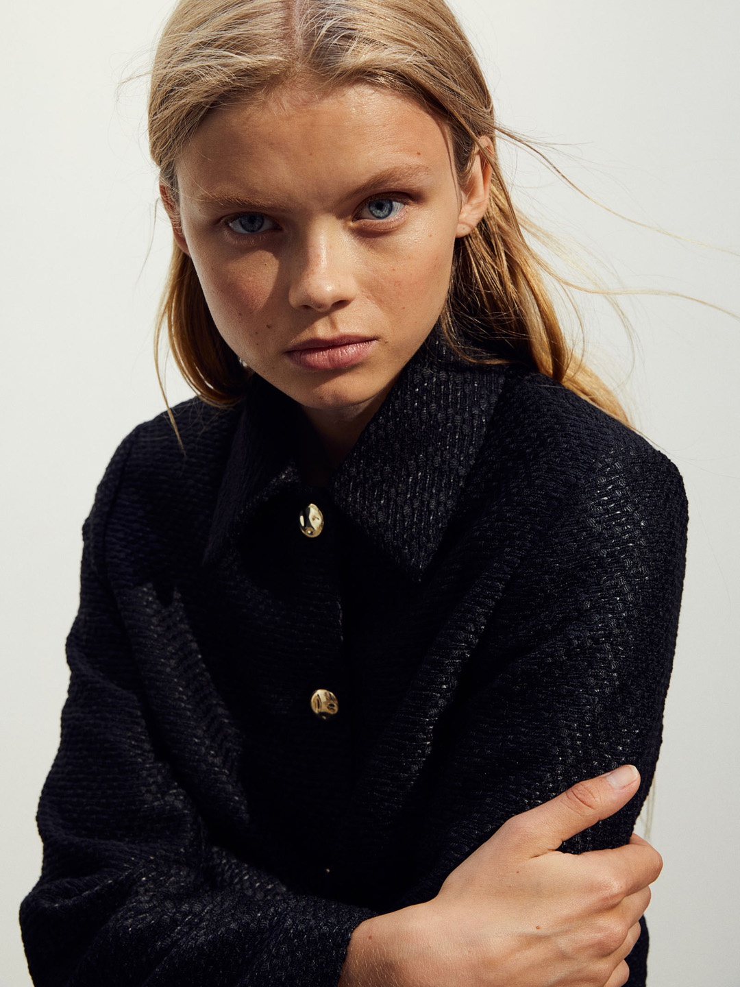 

H&M Textured Jacket, Black