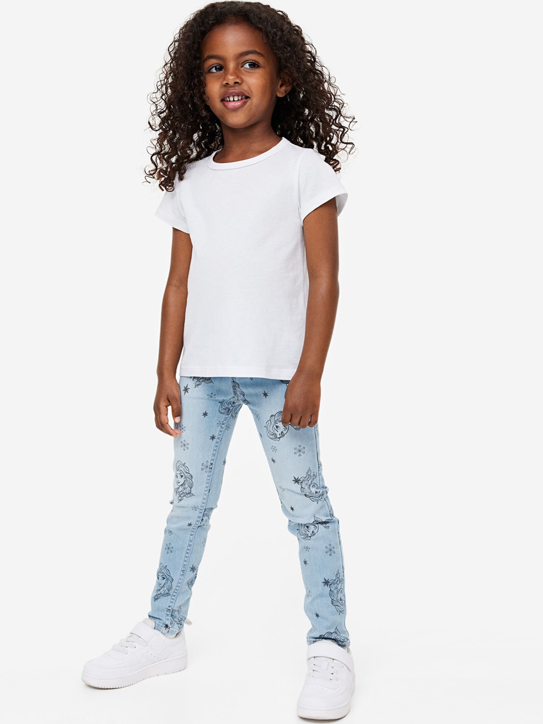 

H&M Girls Printed Jeggings, Blue