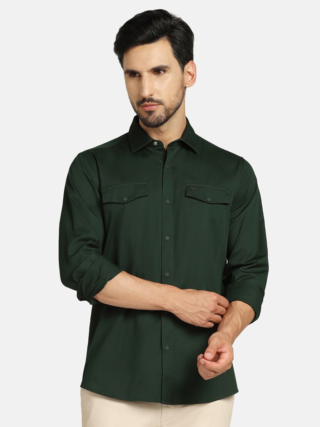 

Blackberrys India Slim Opaque Casual Shirt, Green