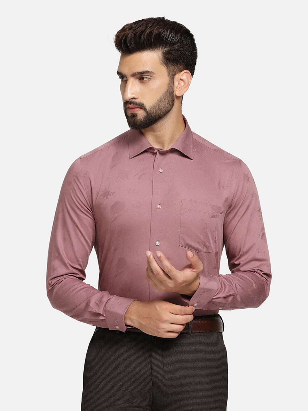 

Blackberrys India Slim Opaque Pure Cotton Formal Shirt, Pink