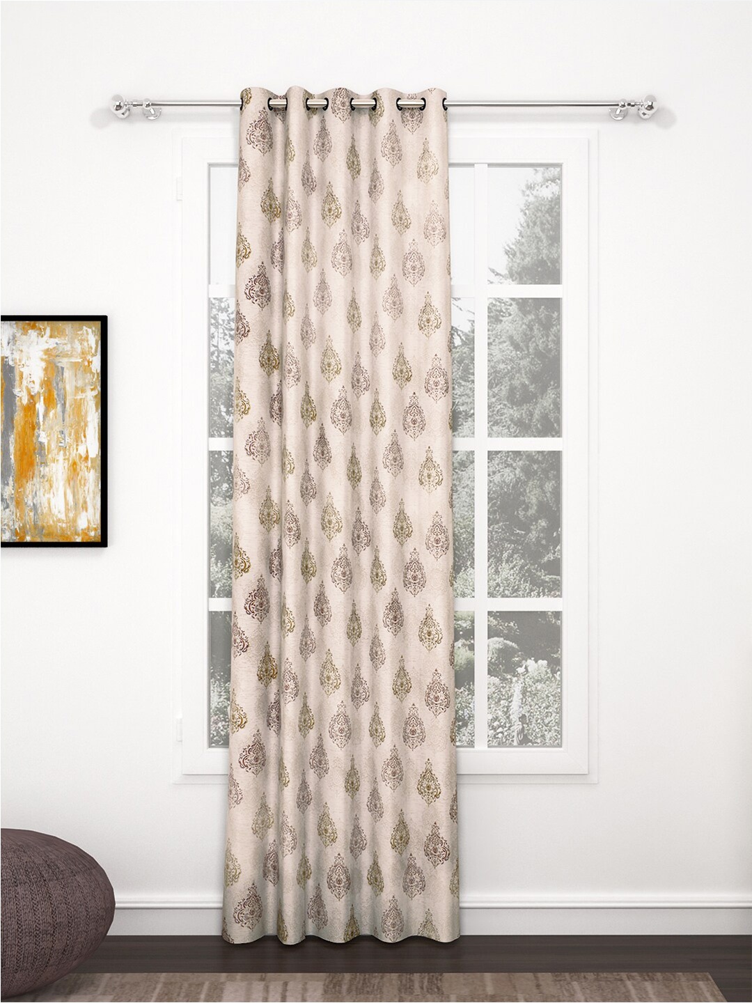 

Bedspun Raga Beige & Brown Ethnic Motifs Door Curtain