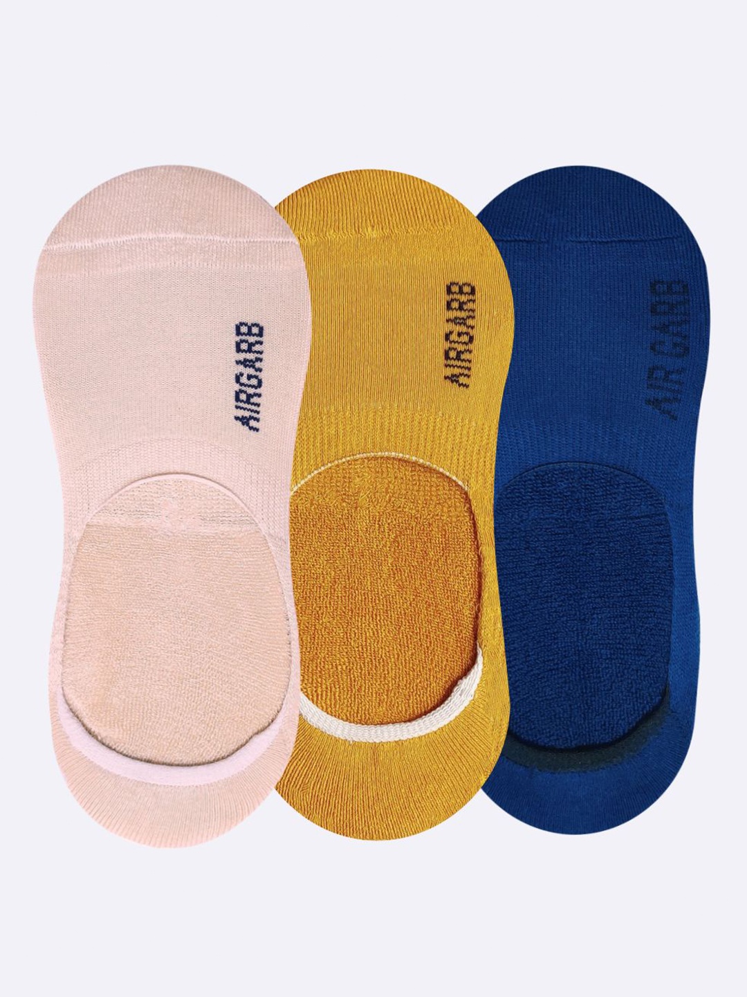 

AIR GARB Pack of 3 Shoe-liner Socks, Beige