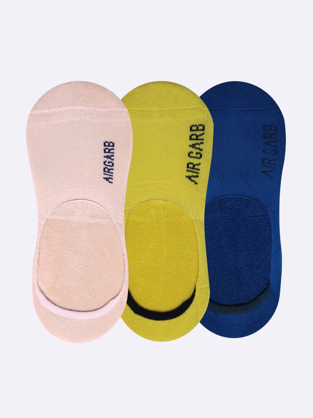 

AIR GARB Unisex Pack of 3 Shoe-Liner Socks, Beige