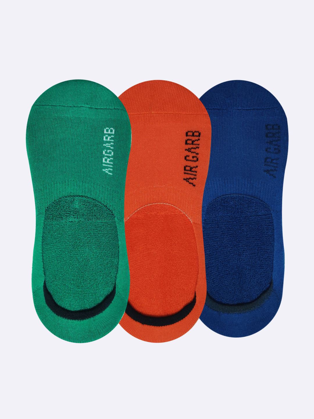

AIR GARB Pack of 3 Shoe-Liner Socks, Green