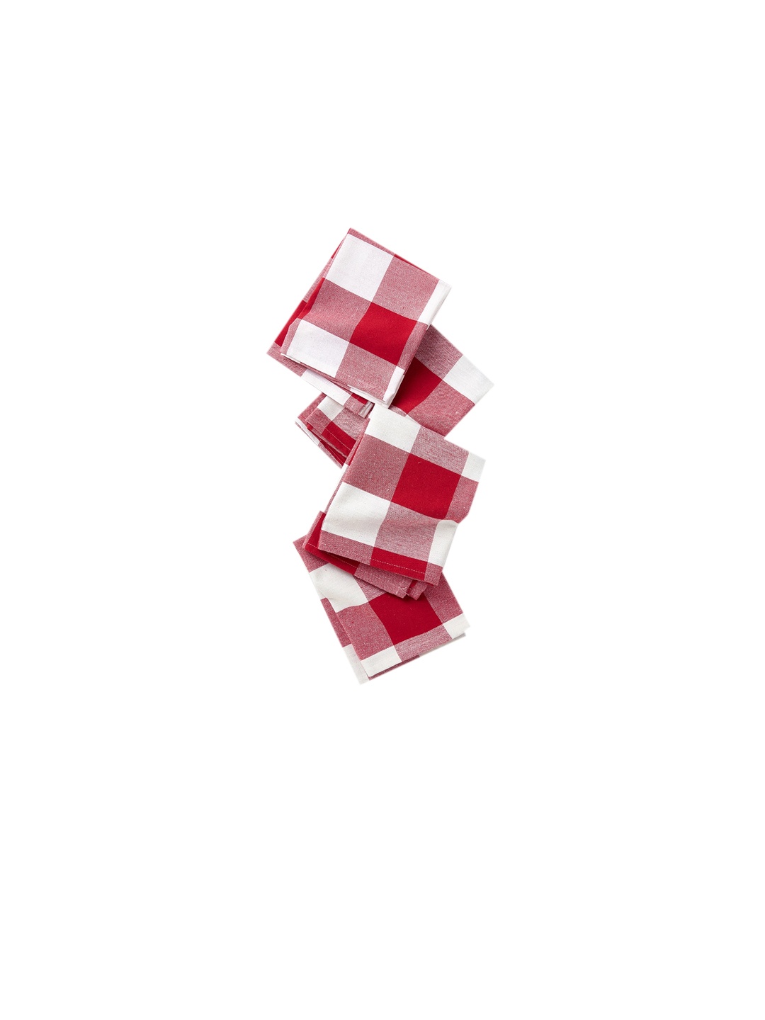 

Encasa Homes White & Red 4 Pieces Checked Kitchen Towels