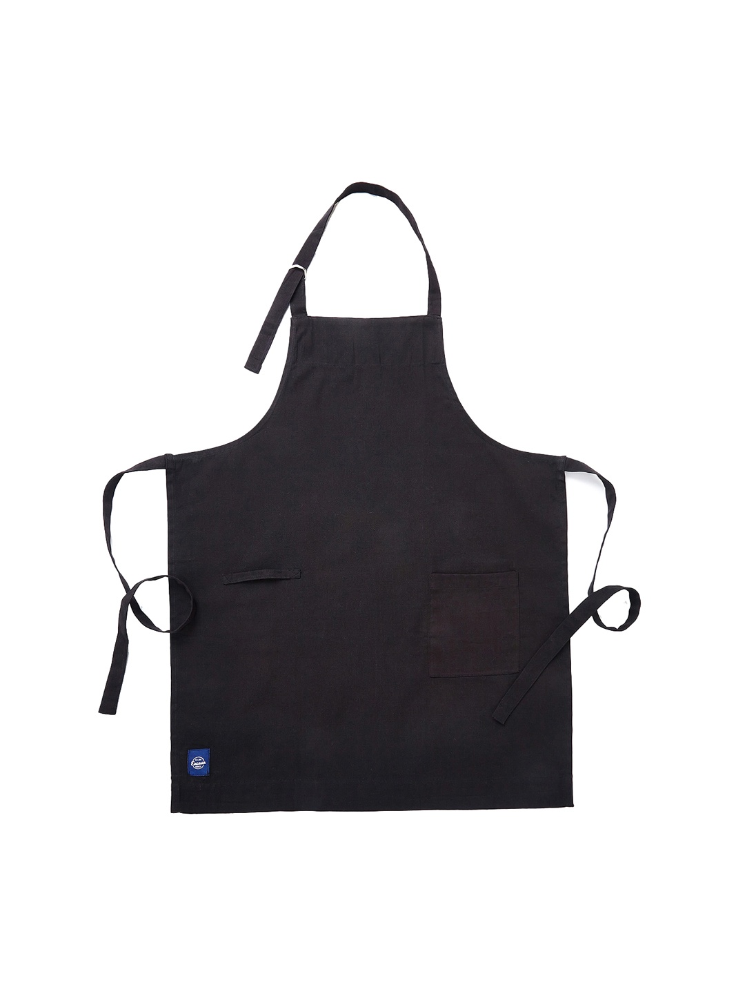 

Encasa Homes Solid Pure Cotton Apron, Black