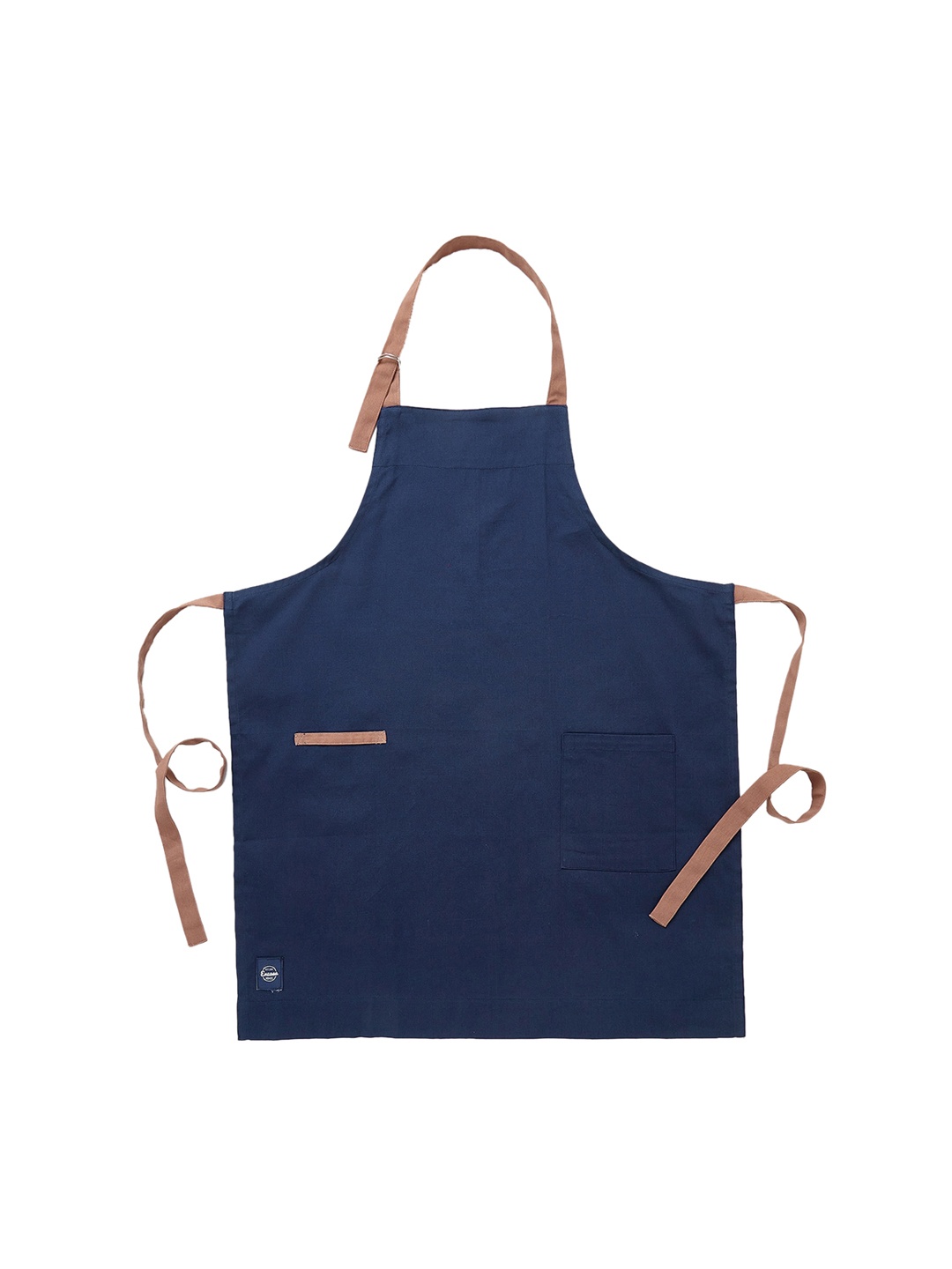 

Encasa Homes Blue & Tan Cotton Strap Aprons