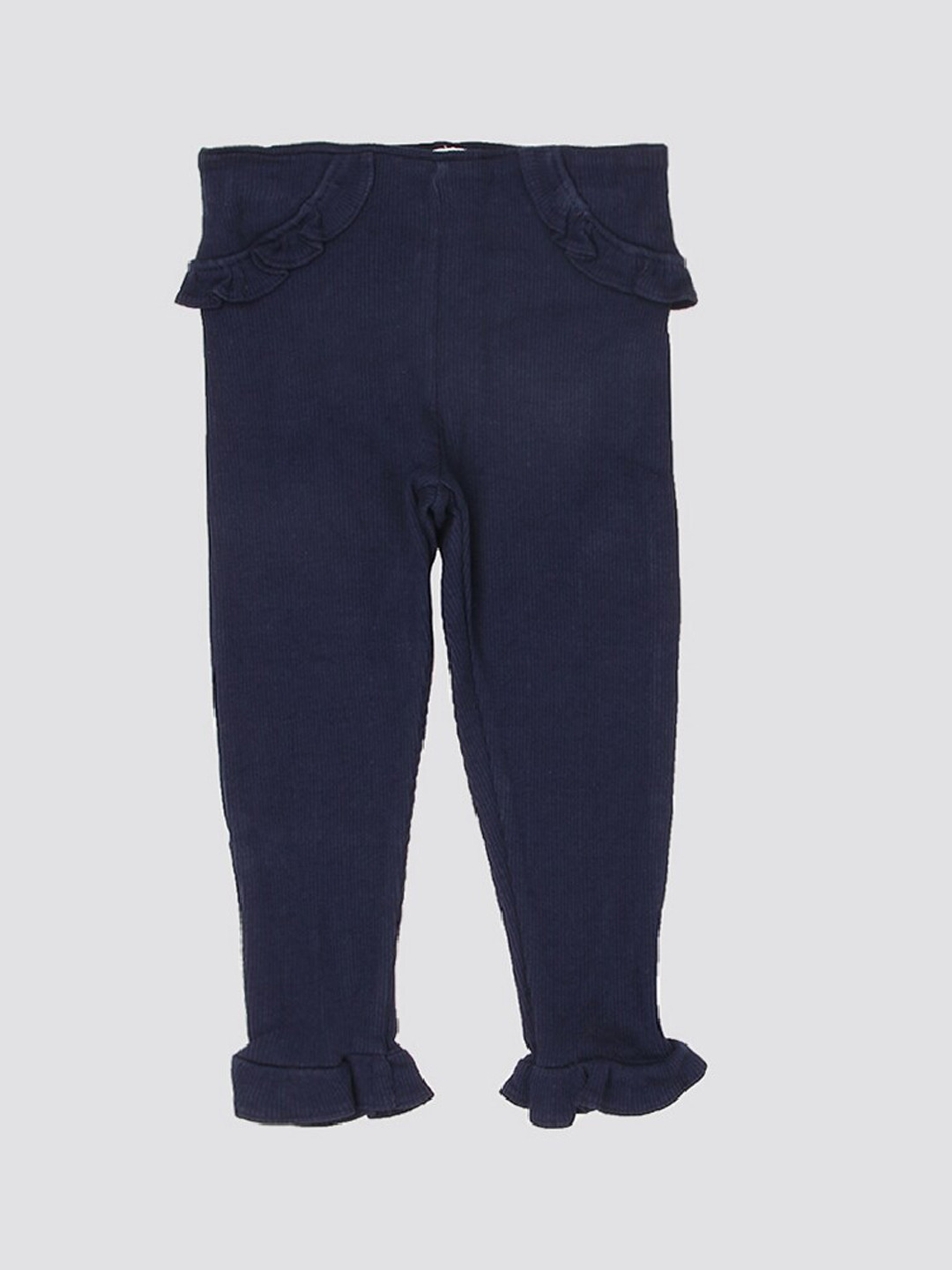 

mothercare Girls Cotton Ankle-Length Leggings, Navy blue
