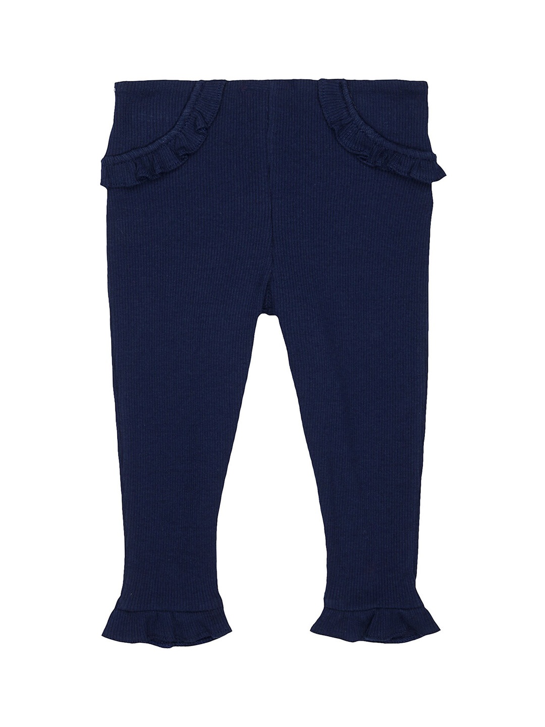 

mothercare Girls Cotton Ankle-Length Leggings, Navy blue