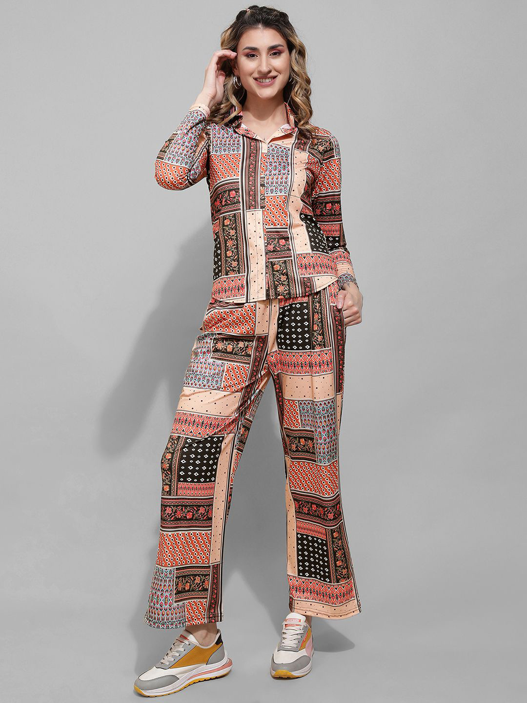 

Selvia Abstract Printed Co-Ords, Brown