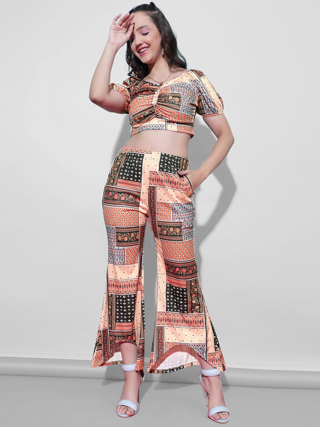 

Selvia Abstract Printed Co-Ords, Orange