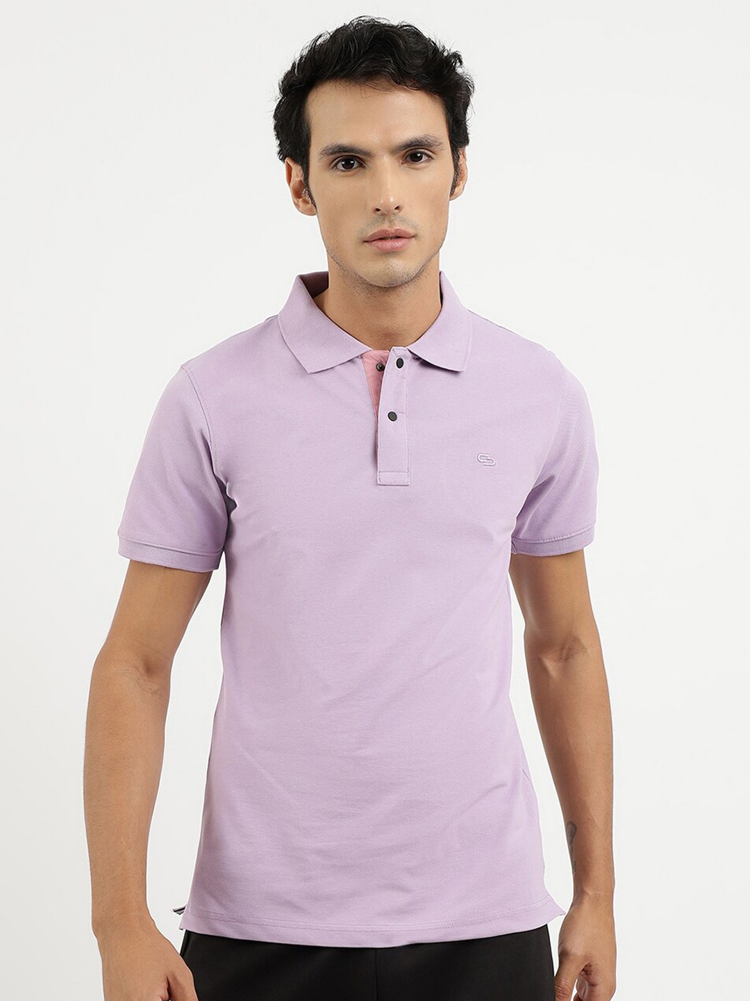 

Spolei Slim Fit Polo Collar T-Shirt, Blue