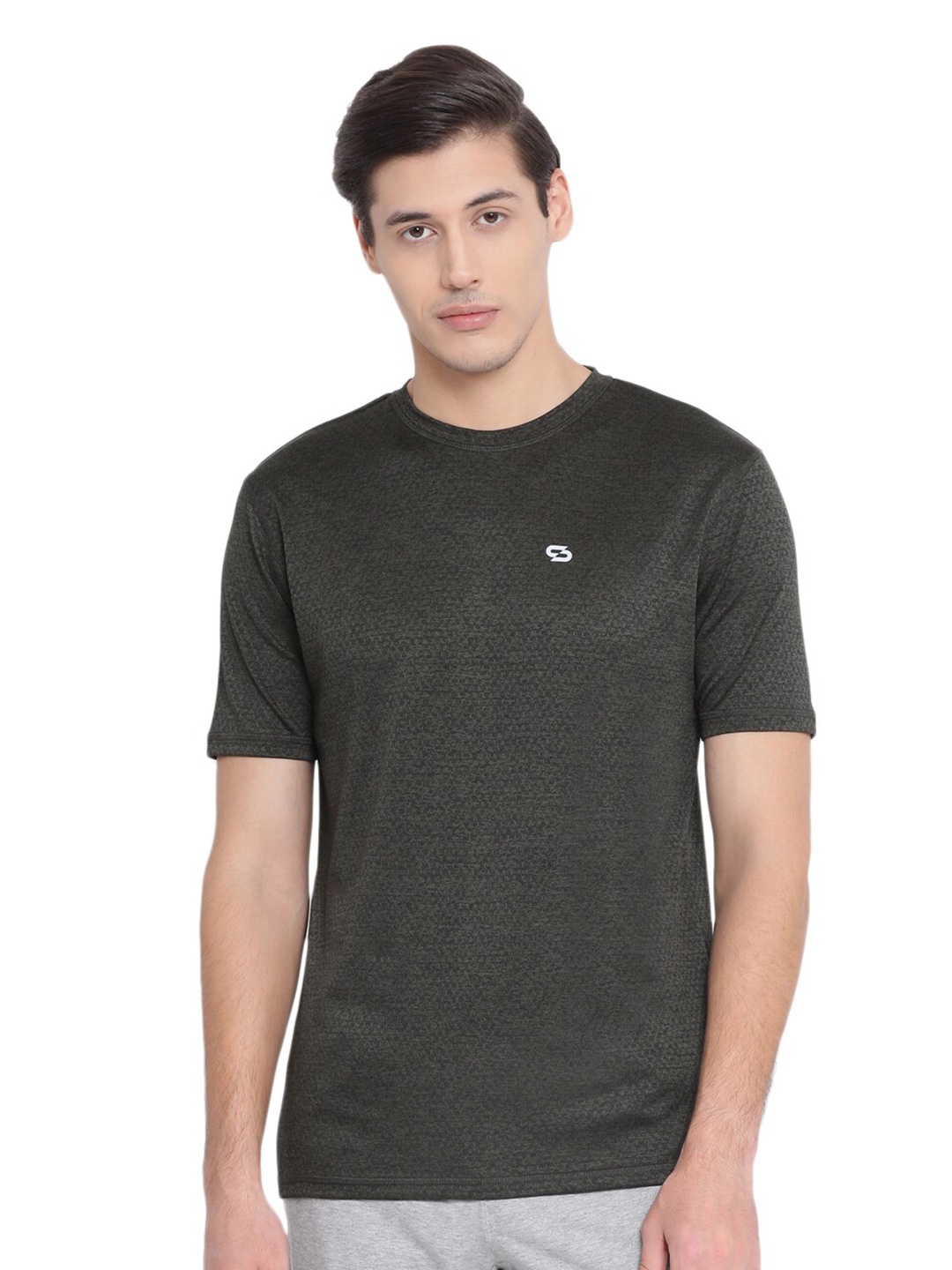 

Spolei Round Neck Cotton Sports T-shirt, Black