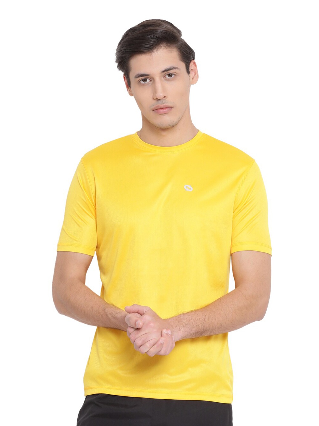 

Spolei Round Neck Short Sleeve Sports T-shirt, Yellow