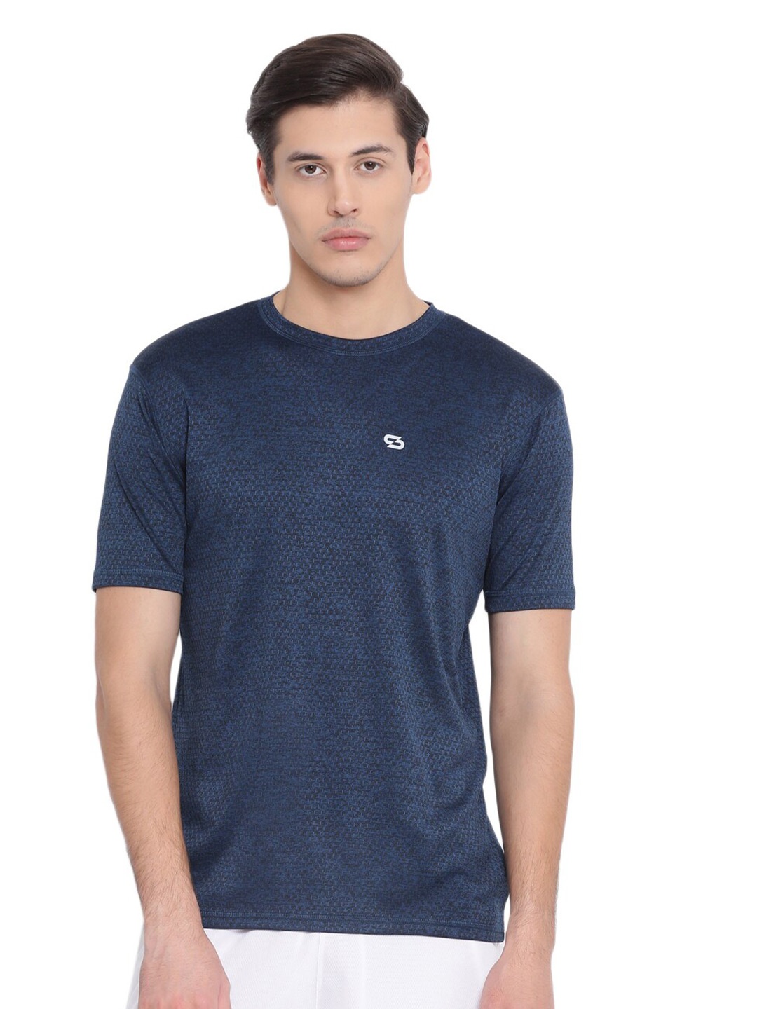 

Spolei Round Neck Regular Fit Cotton T-shirt, Blue