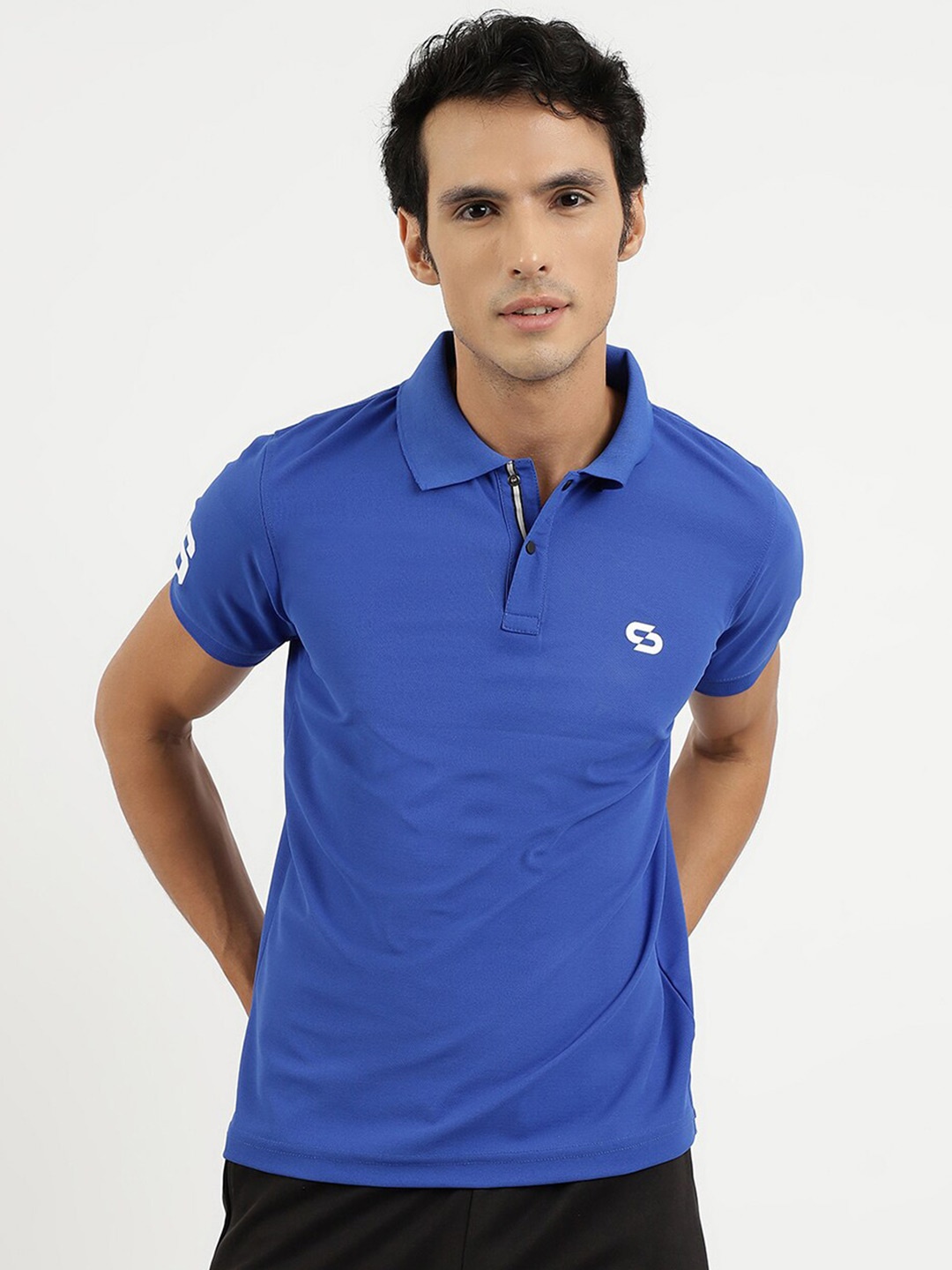 

Spolei Slim Fit Polo Collar T-Shirt, Blue