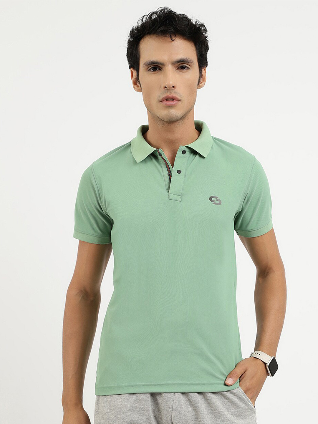

Spolei Polo Collar T-shirt, Green