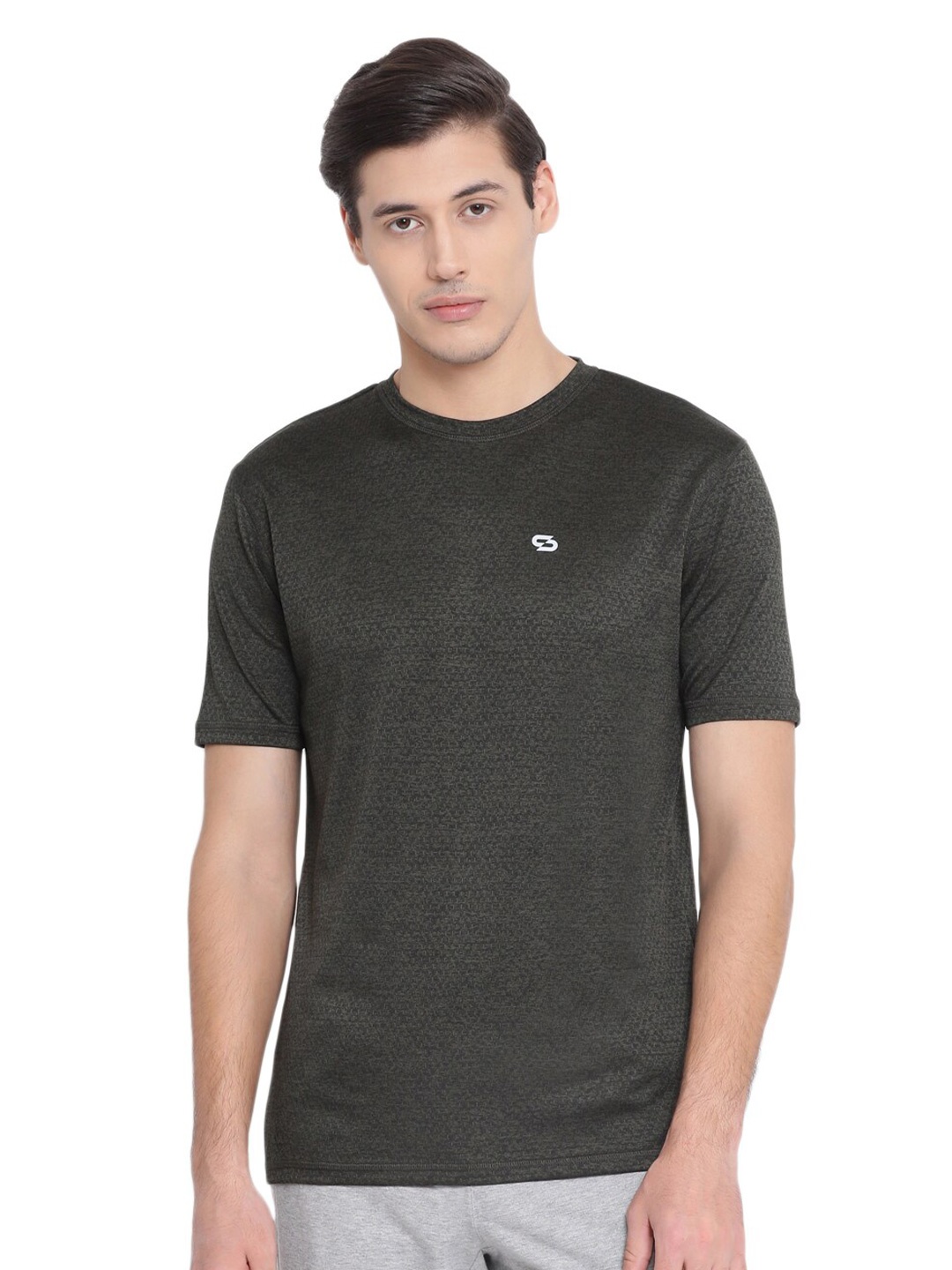 

Spolei Round Neck Cotton Sports T-shirt, Black