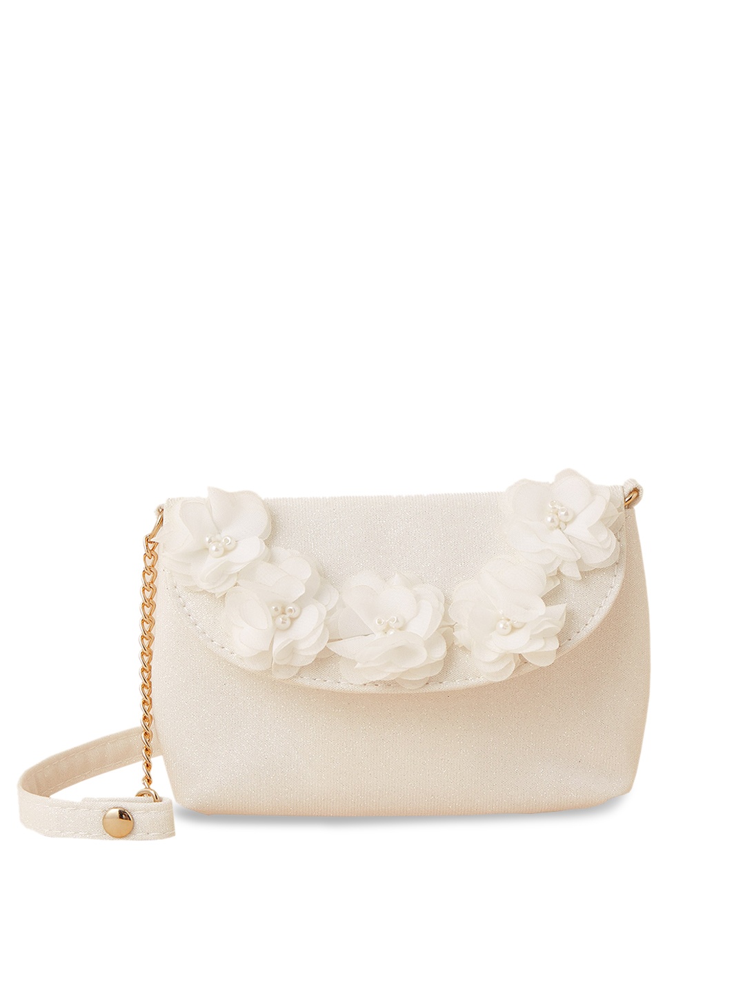 

Accessorize Girls Structured Sling Bag With Corset Detail, White